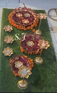 Iron Lotus Urli Pot Floating FlowerCandle Festive