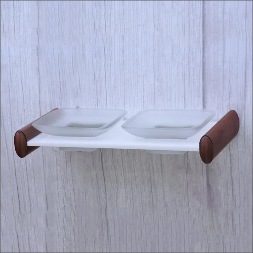 Acrylic Platinum Square Double Soap Dish