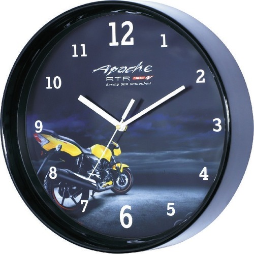 Wall Clock - Plastic, 11" Inch | Stylish Design, Easy to Use, Black Round Shape, 1-Year Warranty, Weighs 550g