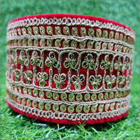 Wedding Dupatta Mulberry Border Lace - Embroidered, One Sided Design | Available In Various Colors