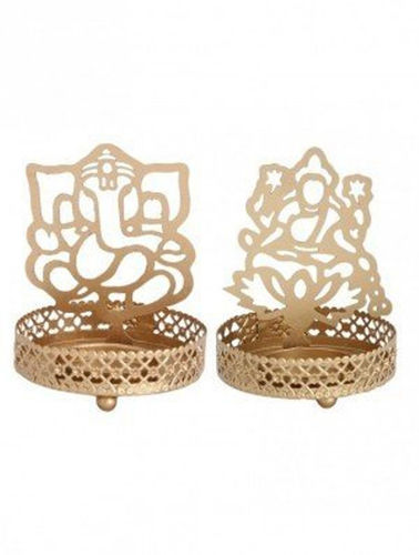 Ganesh Ji And Laxmi Ji Shadow Lamp Tealight Candle Holder Stand For Puja And Decoration
