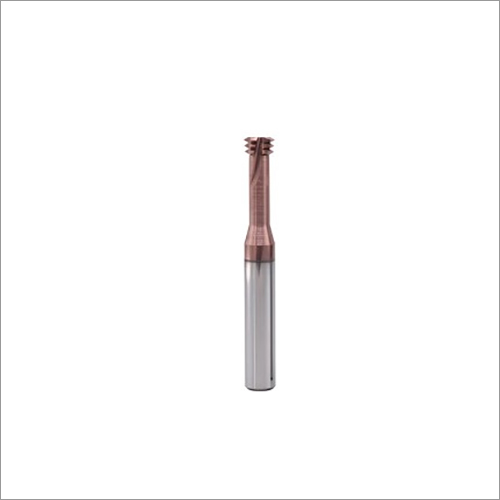 Carbide 3 Tooth Micro Thread Mills For Hardened Steels HRC45