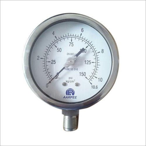 Silver Industrial Pressure Gauge