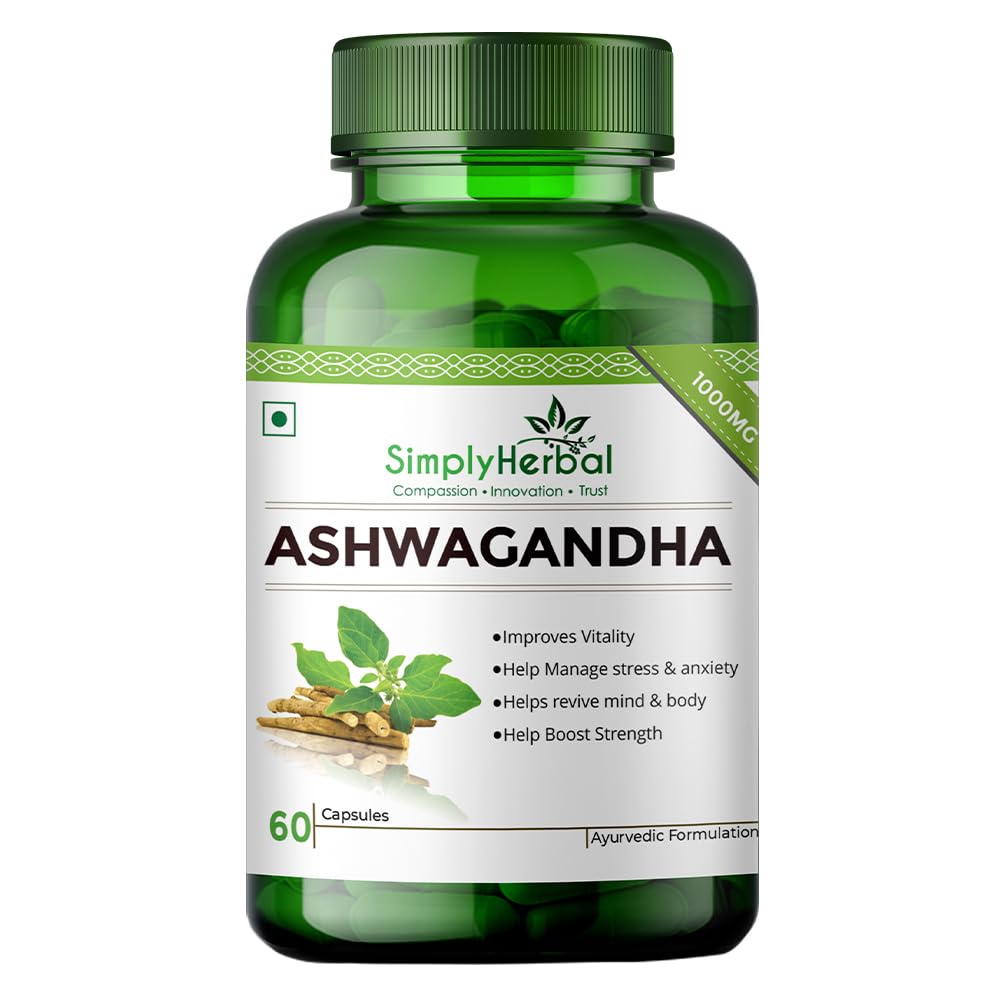Ashwagandha Capsules 1000mg - For Better Health Supplement - Best Before: 24 Months