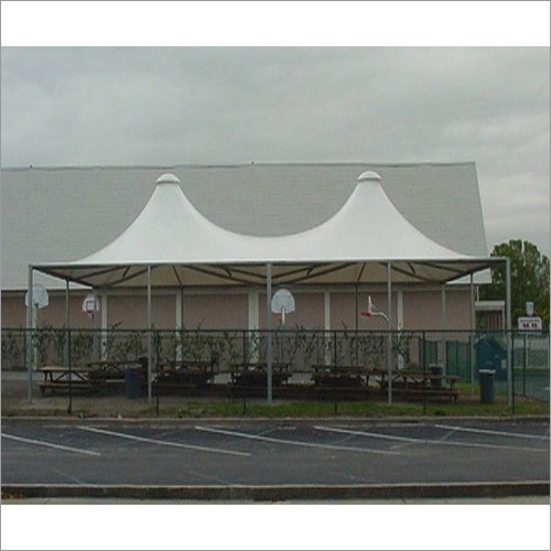 Pvc Pyramid Gazebo Tensile Structure - Color: White