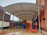 Pvc Modular Restaurant Tensile Structure - Color: White