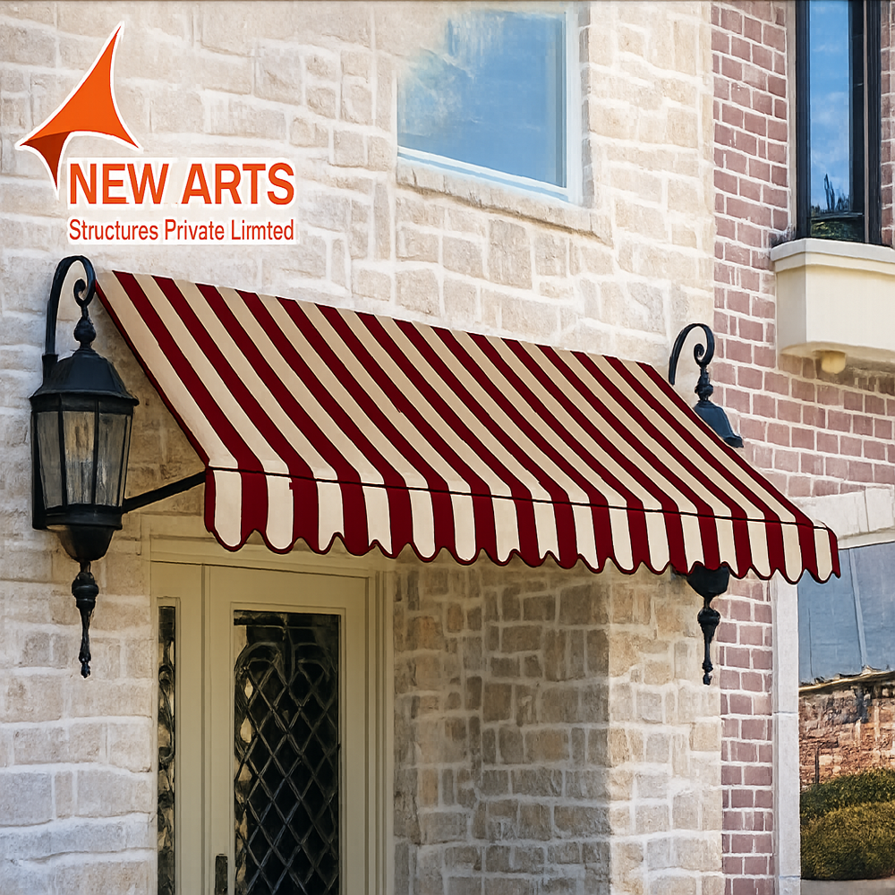 Window Awning Structure - Color: White