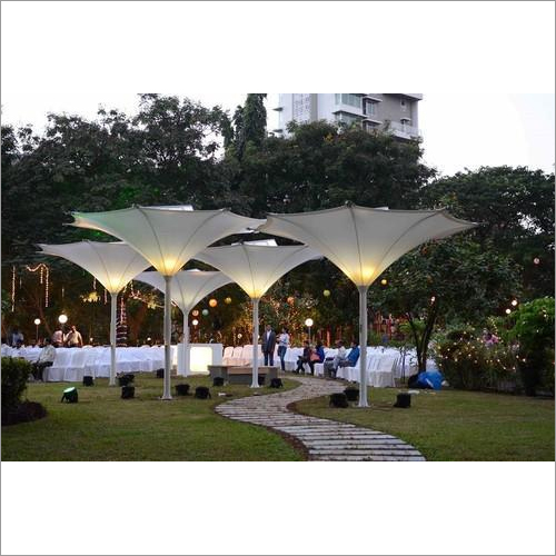 White Inverted Tensile Umbrella