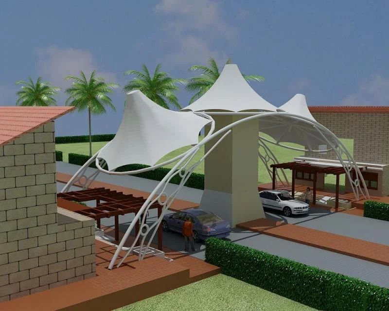 Outdoor Roofing Structures - Color: White
