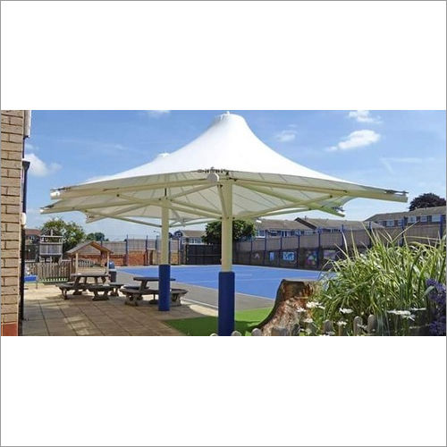 Tensile Car Parking Shed - Color: White