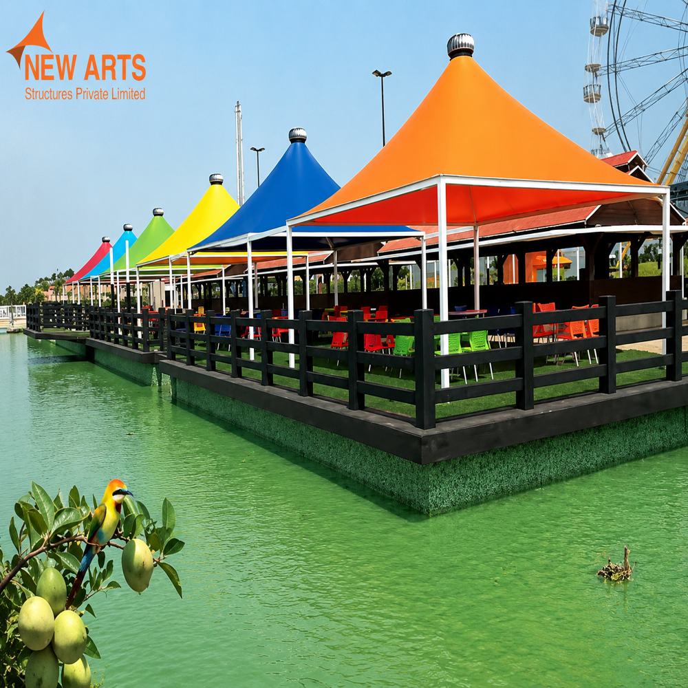 Tensile Tent Fabric Canopy - Color: White