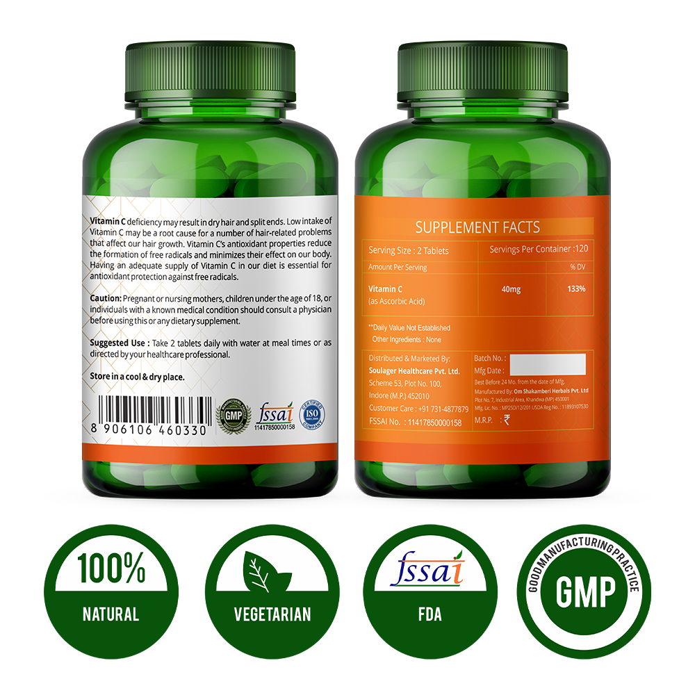 Simply Herbal Vitamin C Tablets for Glowing Skin  Face