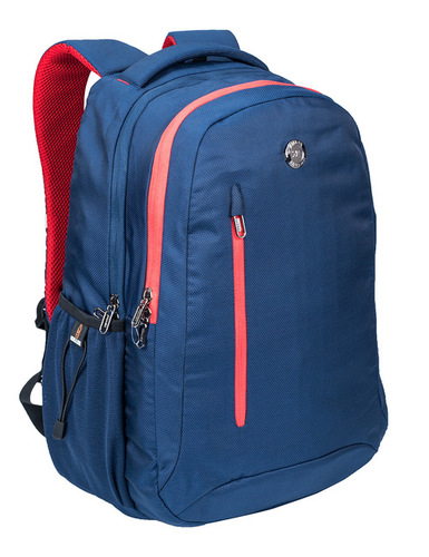 Orlando Navy Blue Polyester Waterproof Laptop Backpack 