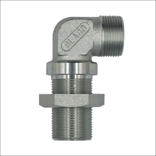 Silver Bulkhead Elbow Connectors