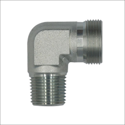 Silver Male Stud Elbow Connectors