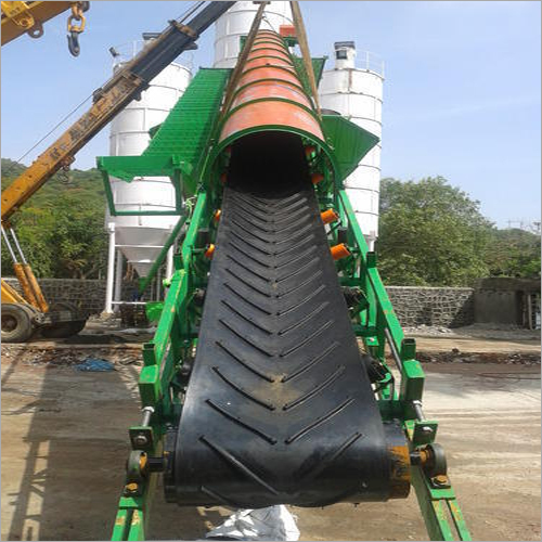Rubber Belt Conveyor - Mild Steel Flat Belt Design | Industrial Usage Durable Structure