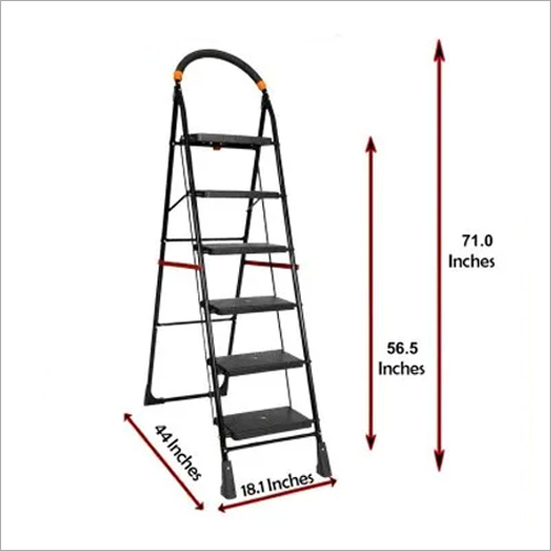 Household Black Broad Steps Ladder