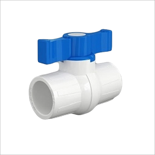 White Solid UPVC Ball Valve 20 MM