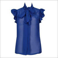 Ladies Chiffon Top - Color: Blue