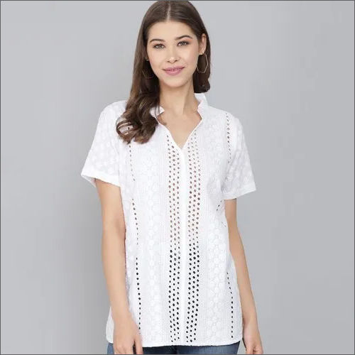 Chikan Cotton Top