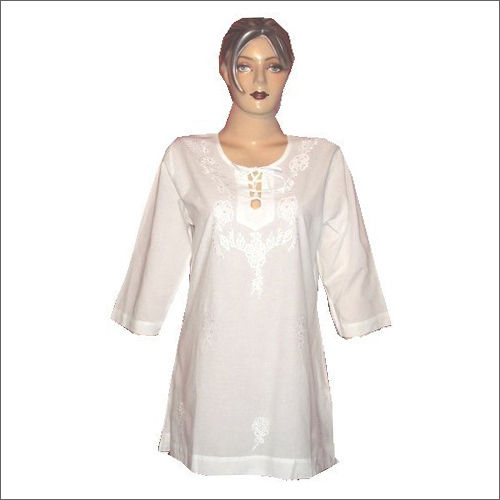 Ladies Cotton Chikan Kurti