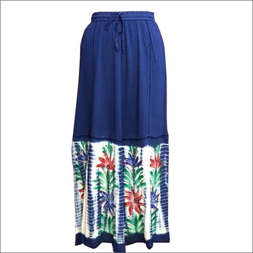 Ladies Casual Tie-Dye Long Skirts - Color: Multicolor