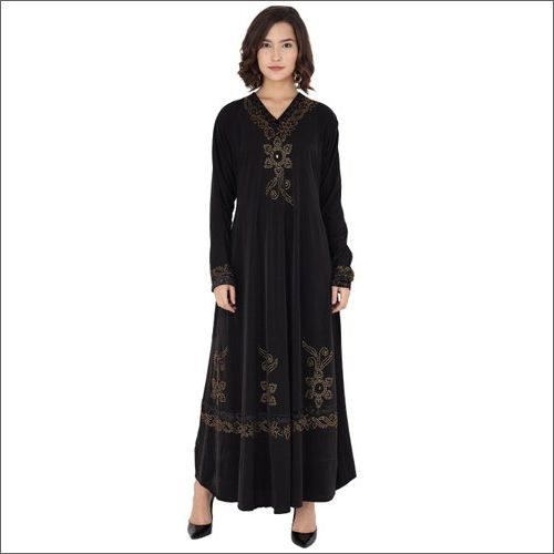 Ladies Crystal Lycra Abaya