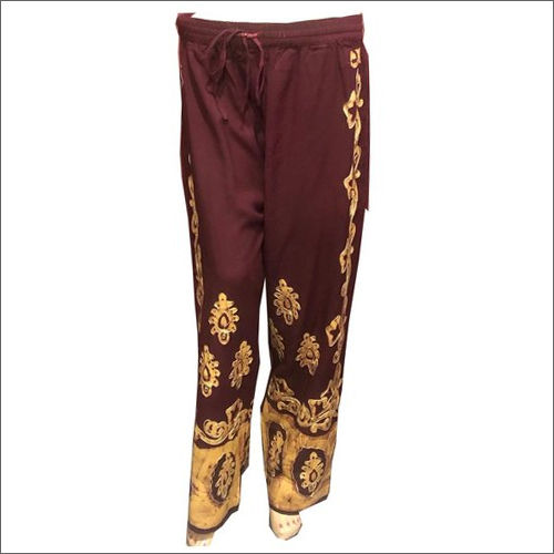 Ladies Rayon Batik Pyjama Palazzo Pant