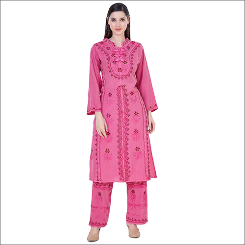 Ladies Rayon Kurti Palazzo Set