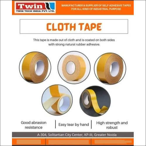 Yellow Double Sided Cloth Foam Tape