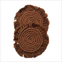 Premium Macrame Dark Brown Cotton Coaster