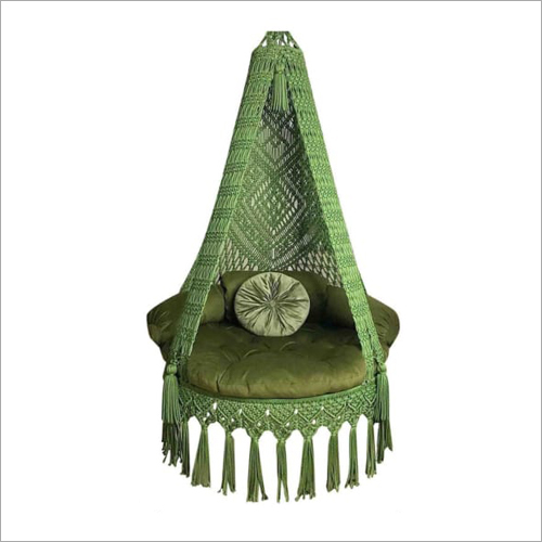 100% Cotton Macrame Swing Green Color Kaahira