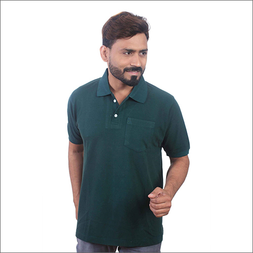 Mens Half Sleeve Polo T-Shirt - Plain Design , Comfortable Short Sleeves for Everyday Wear