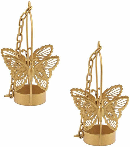 Indian Butterfly Tea Light Holder Set of 2 Tea light for Home Decor Best Choice for Diwali Candles Diwali Lights Lighting Gifts