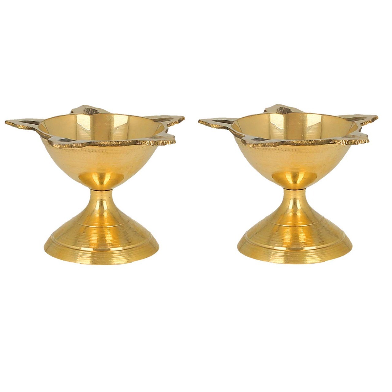 Brass Table Diya  (Height: 3 inch)