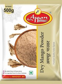 500g Dry Mango Powder - 500 Grams, Brown Color, Natural Taste, Dried Form, Blended Processing, Store In Cool & Dry Place