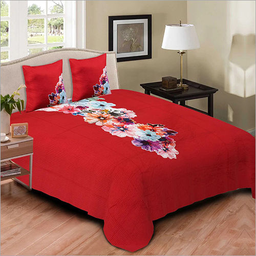 Red Water Patched King Size Bedspread