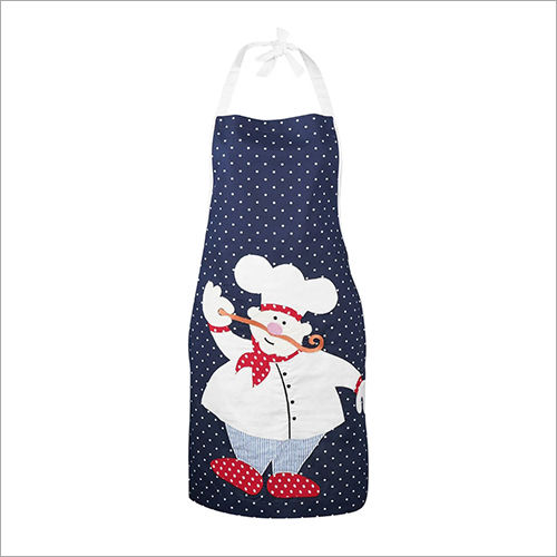 Navy Blue Cotton Kitchen Apron