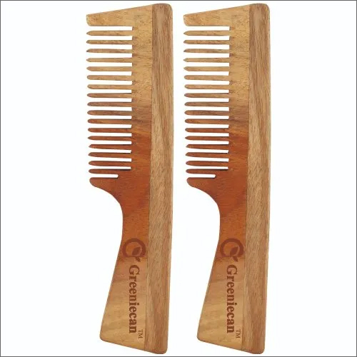Greeniecan Neem Wood Comb With Handle
