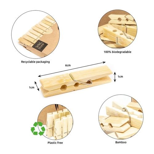 Bamboo Cloth Clips