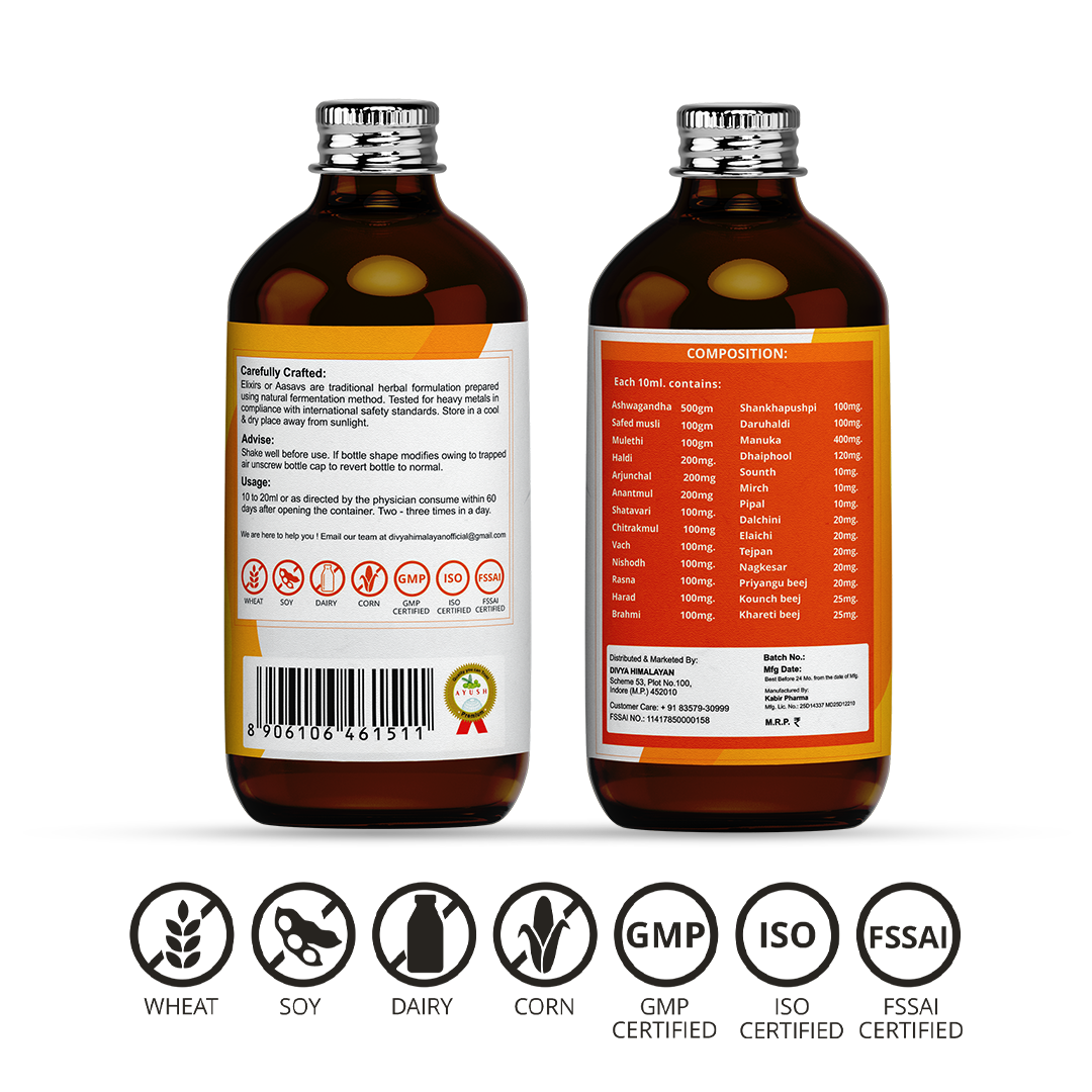 Divya Himalayan Super Mood Elixir With Ashwagandha Supplement