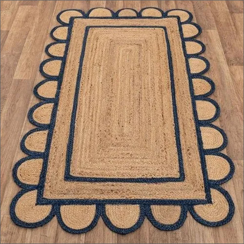 6mm Rectangular Floor Braided Jute Rug