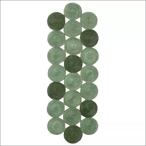 Green Braided Jute Rug
