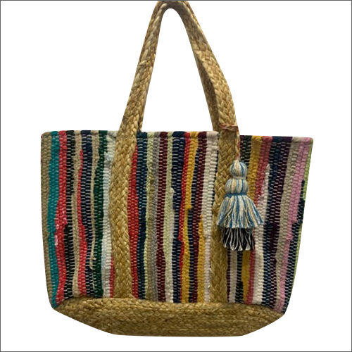 Cotton And Jute Ladies Handbag