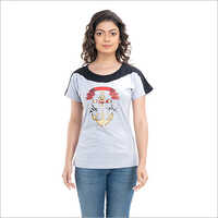 Round Collar Ladies Top - Cotton, Plus Size, XXS to XXXL | Short Sleeves, Printed, Anti Wrinkle, Quick Dry, Cool Dry, Breathable, Waterproof