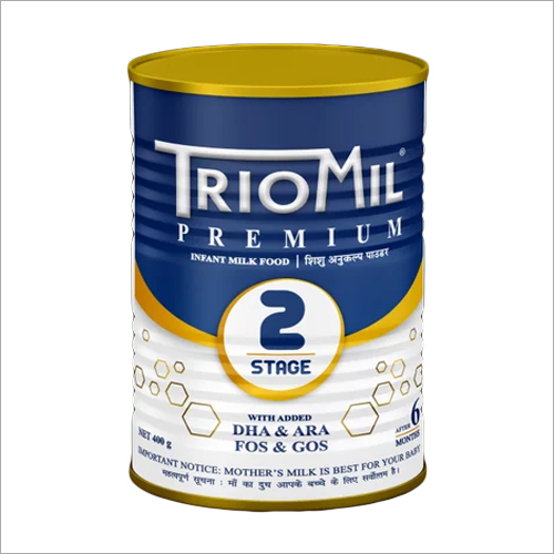Triomil Premium Stage 2 Baby Milk Powder - 400g Tin, Rich in Iron and Calcium, Supports Brain Development and Immune Function
