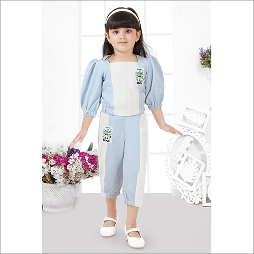 Kids Blue Palazzo Top