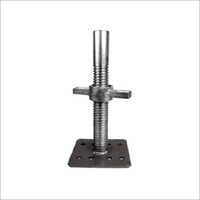 Silver Screw Jack With Base Plate Wing Nut