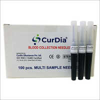 Black White Vacuum Blood Collection Needle - Plastic, 22g Size, Manual Operation | Single Use, Sterile Design For Contamination Prevention