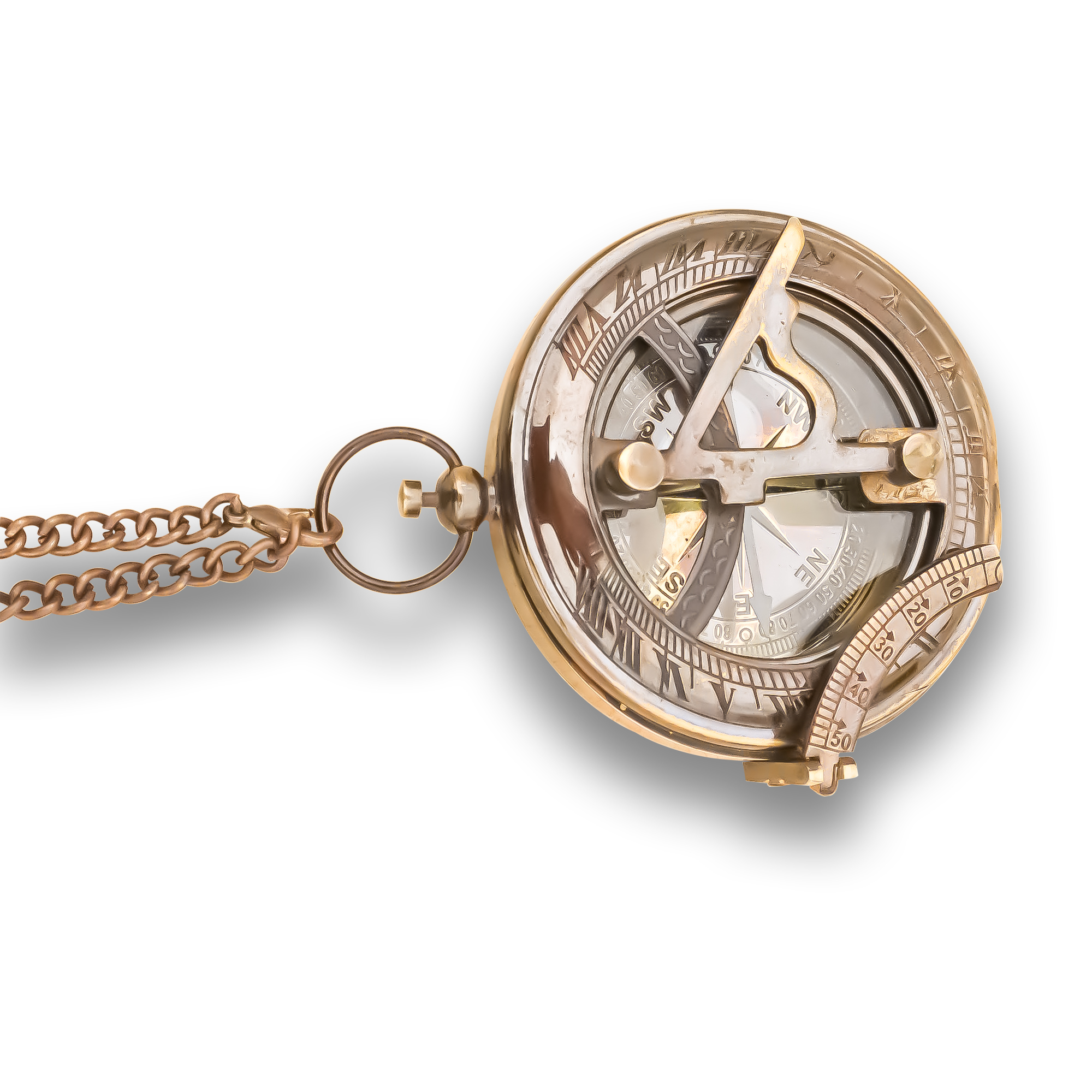 Nautical Marine Brass Case Compass